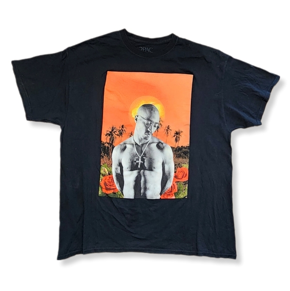 2Pac Hip Hop Front Graphic T-Shirt Men's Size XL - Picture 1 of 6